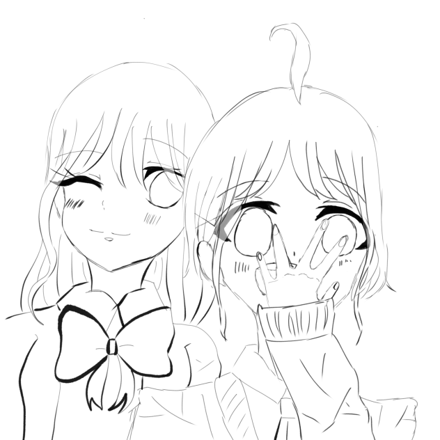 あざかわ男子とクール女子（塗り絵版）