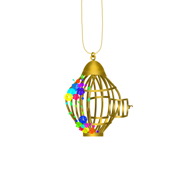 Golden bird cage