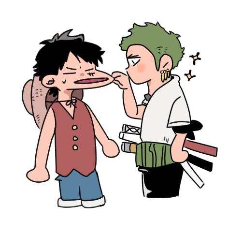 Zoro and Luffy