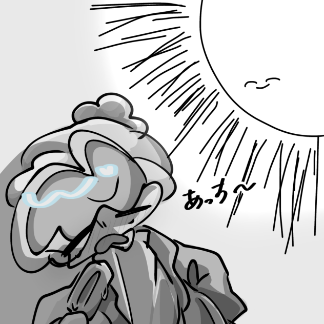 アイスを食べるもこB