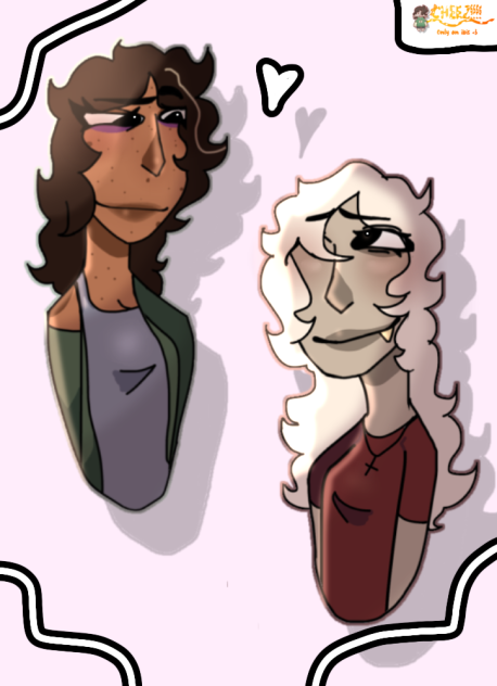 Kenji and Simon genderbent-