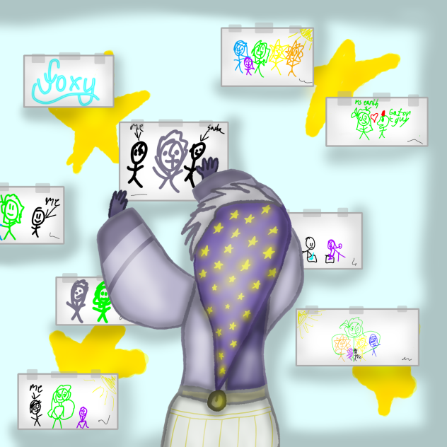 Kids drawing wall