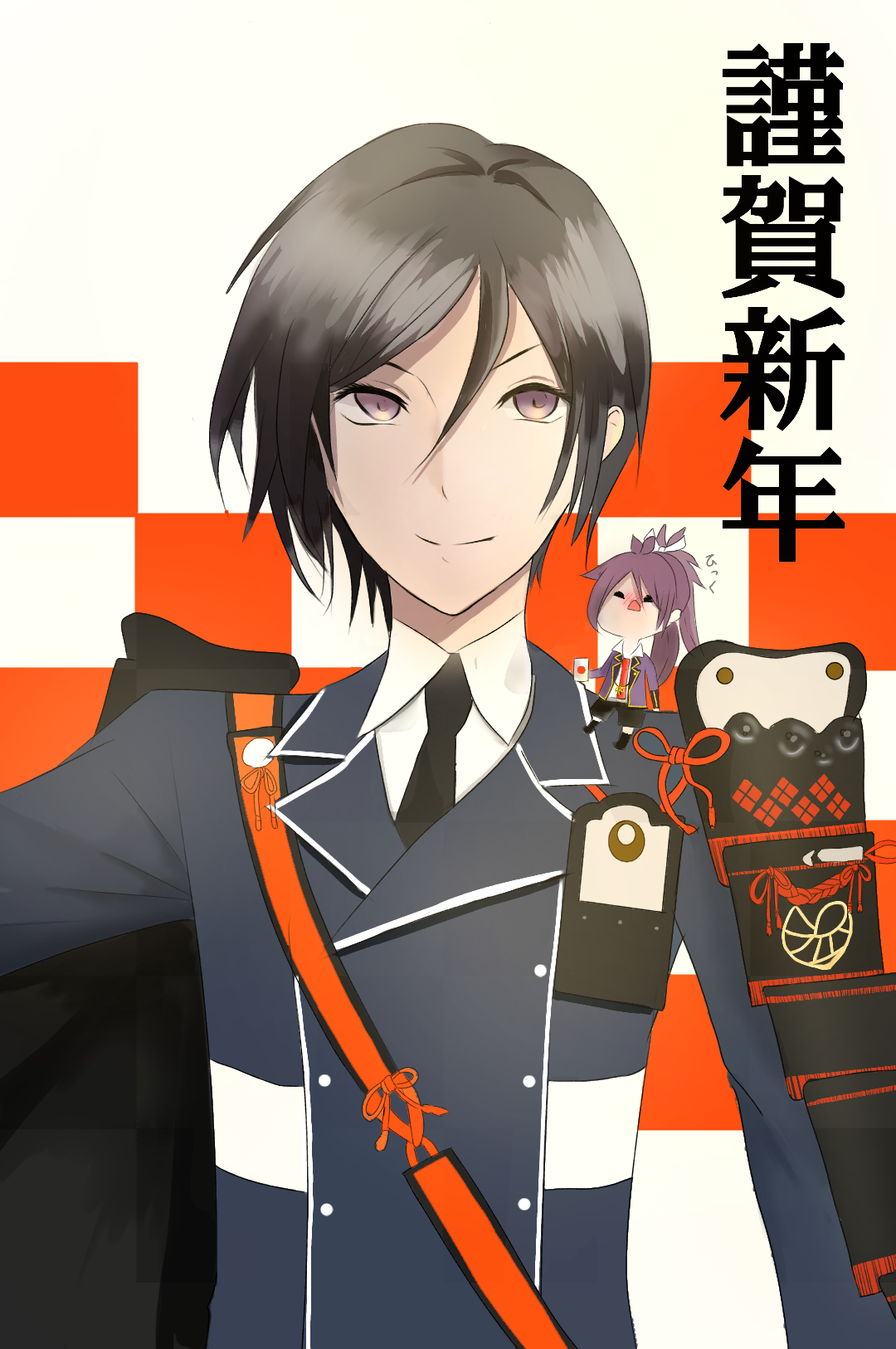 年賀状17 薬研 極 と不動 Ibispaint