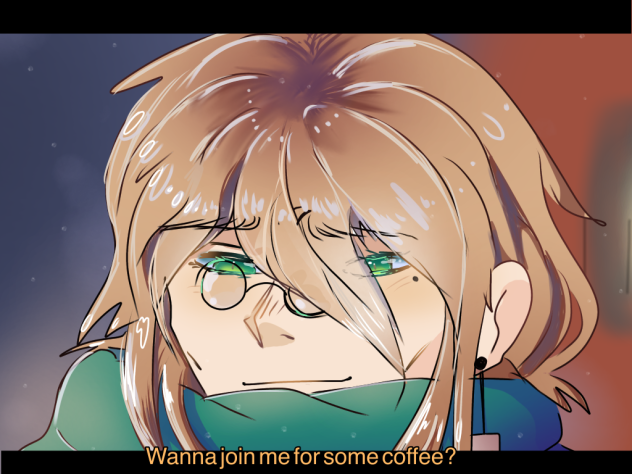 Barista invites you to his shop