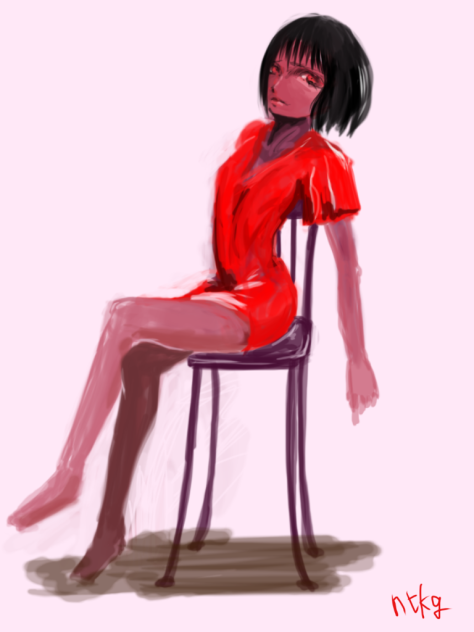 rkgk 座る女