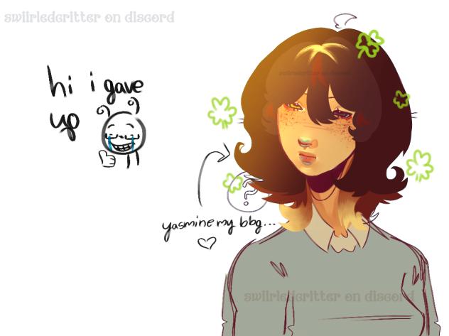 my OC yasmine except I gave up mid-way