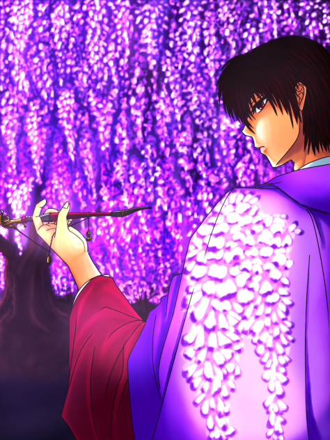デジ絵0036：藤の花
