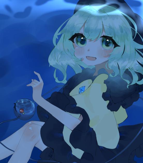 海底に光る少女