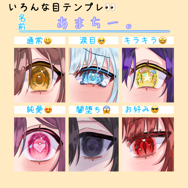 6種類お目目👀
