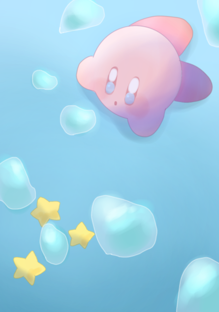 水中に居るかーびぃちゃん