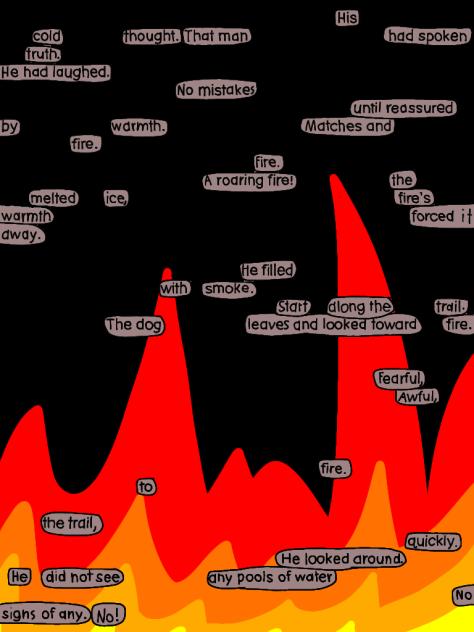 Roaring Fire - blackout poetry
