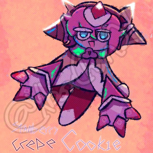 Strawberry Crepe Cookie but Hyperpop