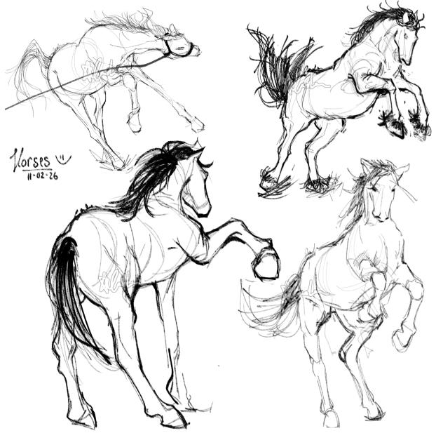 horses practice - ibisPaint