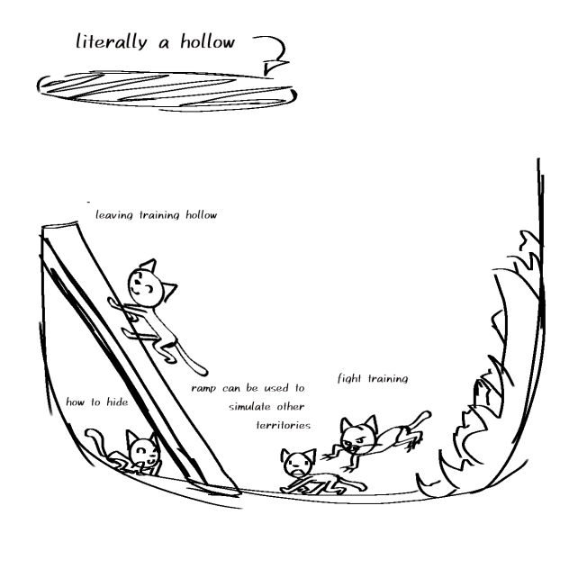 sketch of training hollow