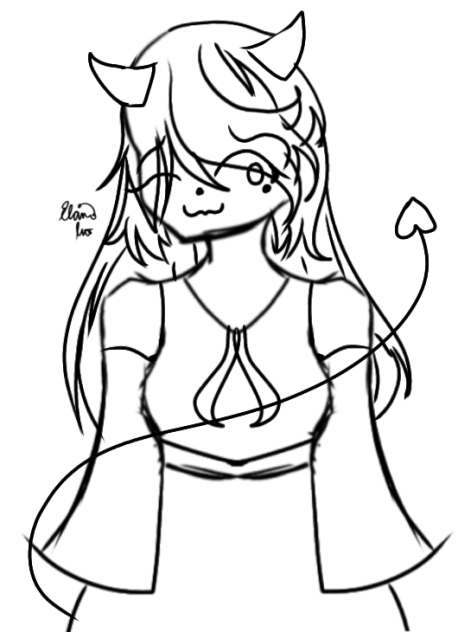 An Insane Girl Devil Sketch