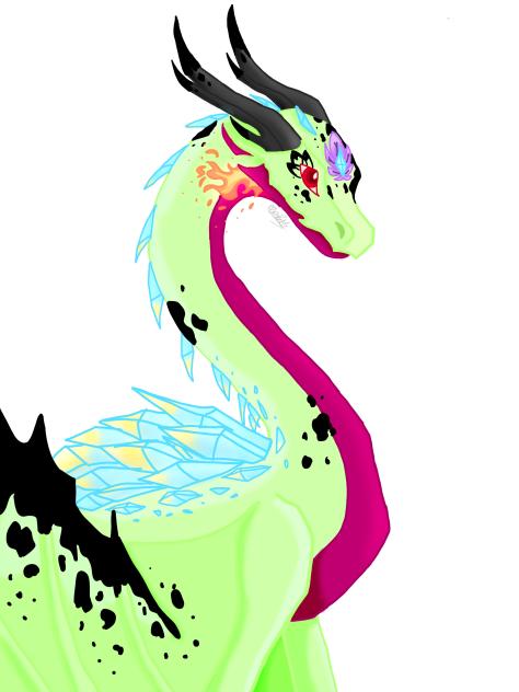 Elvariea -infected with ink-