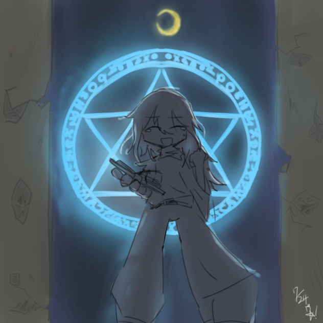 月夜の魔法陣