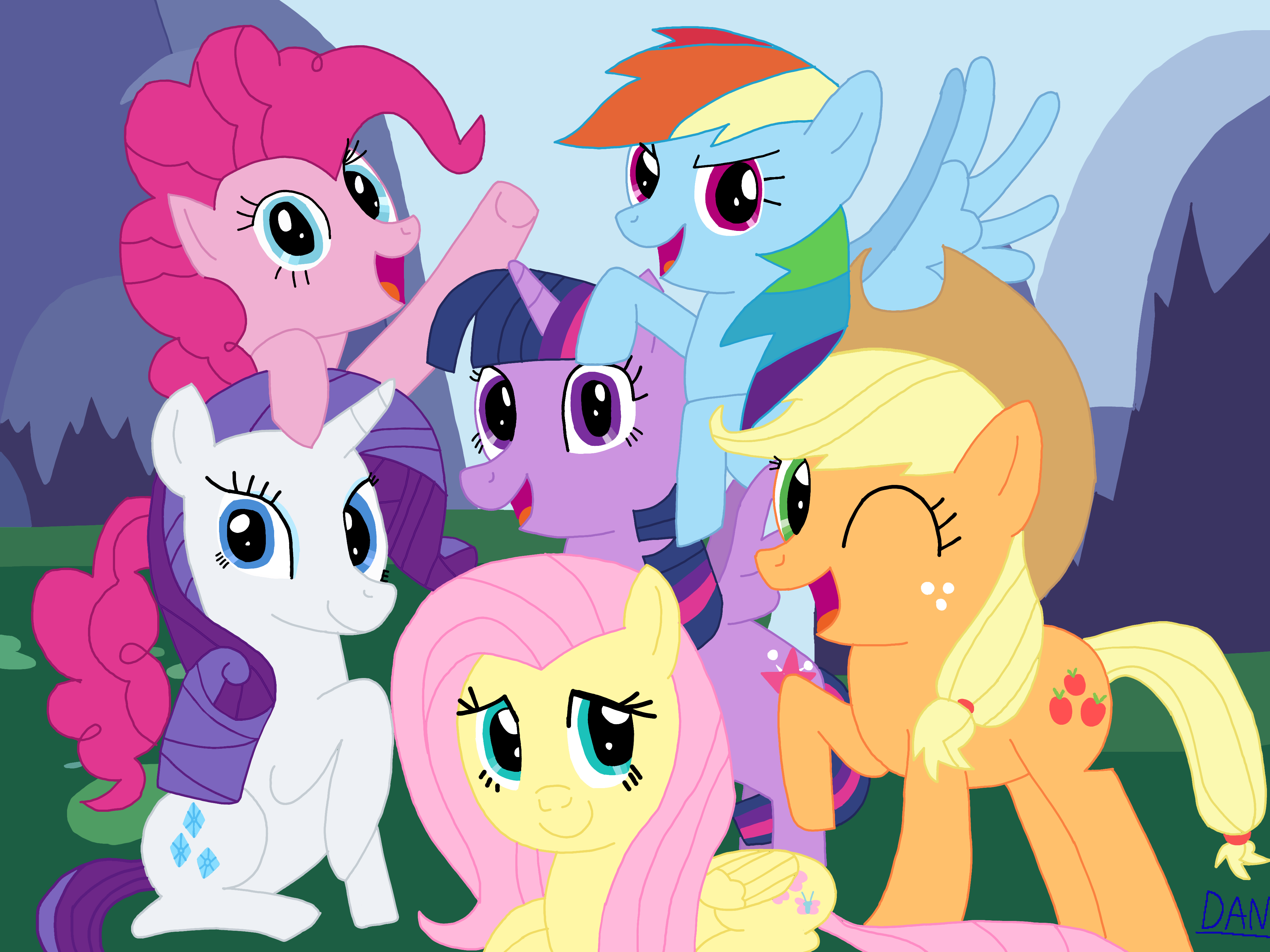 The Mane Six - ibisPaint
