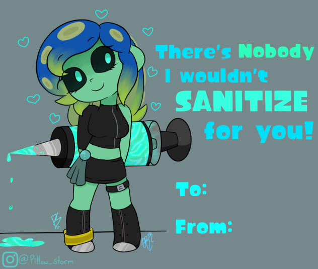Sanitized Valentine card