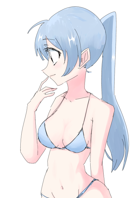 水着着てる女子描いたよ~