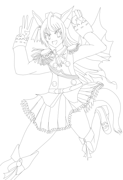 帝王さま、線画