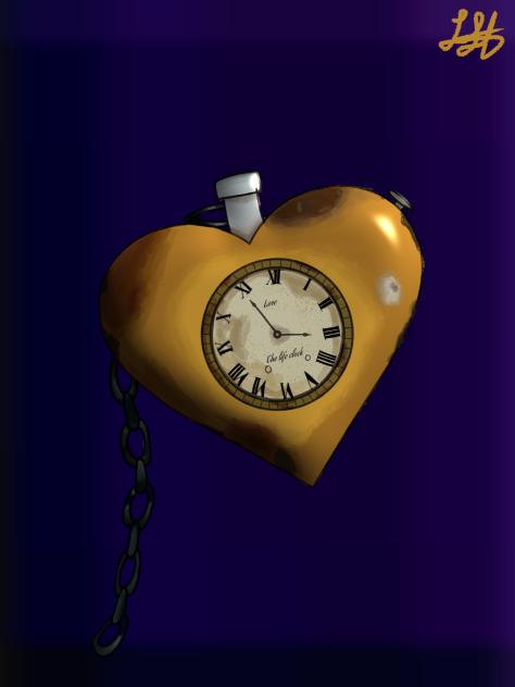 Rusty heart clock