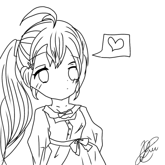 好き、、　　　線画