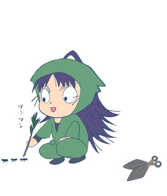 アリさんとたわむれる小平太くん