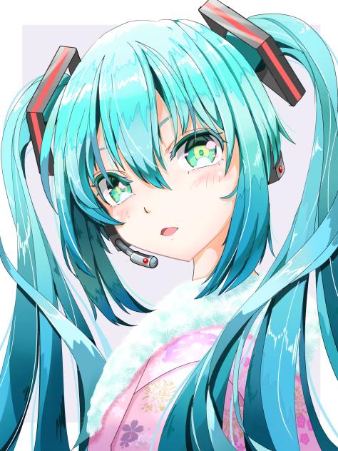 ちょっとお正月っぽい初音ミク