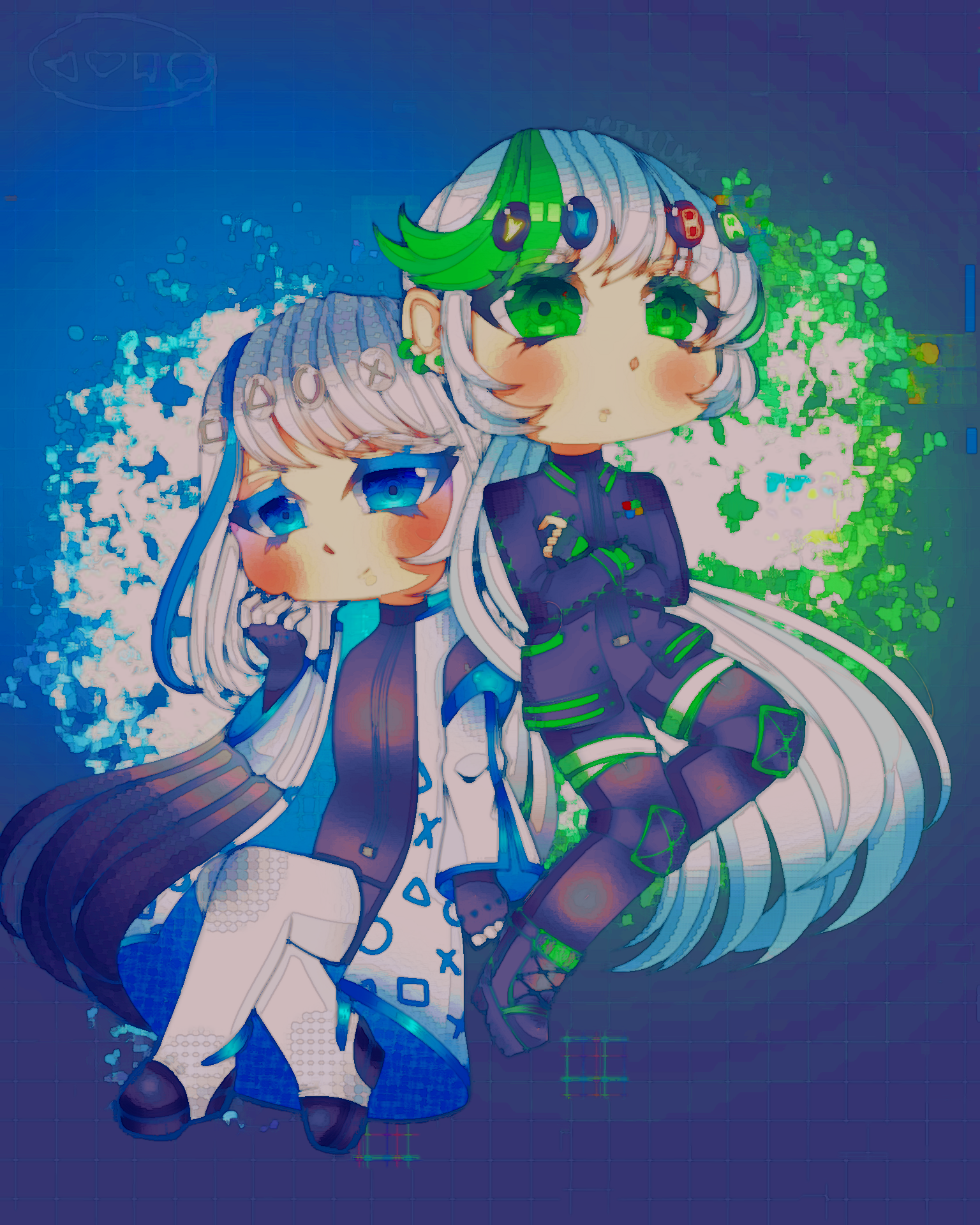 Xbox And PlayStation Chibi Art - ibisPaint