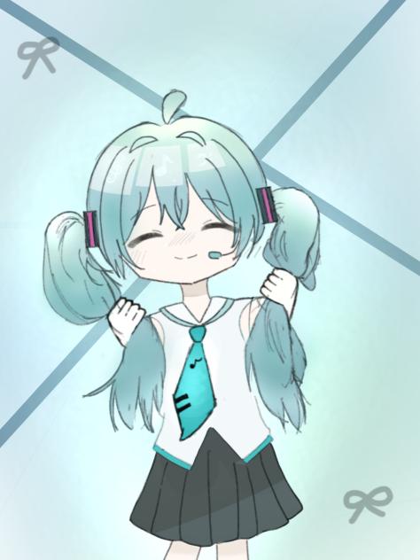 ミクちゃん色塗り