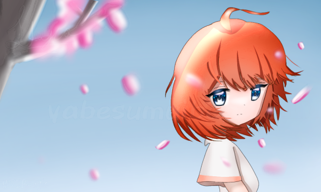 anime girl with orange hair 🧡🟠🧡