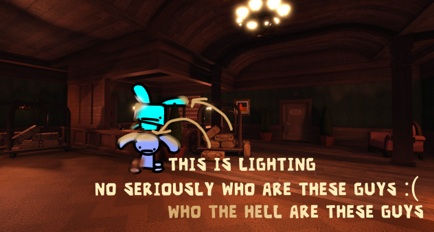 my 2 characters looking messy in doors