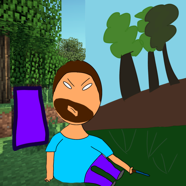 Herobrine anime real life minecraft game - ibisPaint