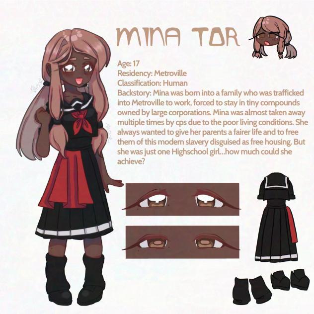 Mina Tor reference sheet