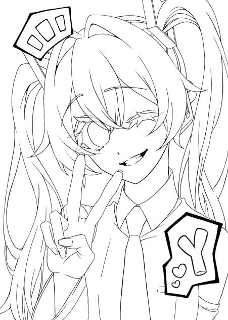 ミクの日‼️（線画）2026