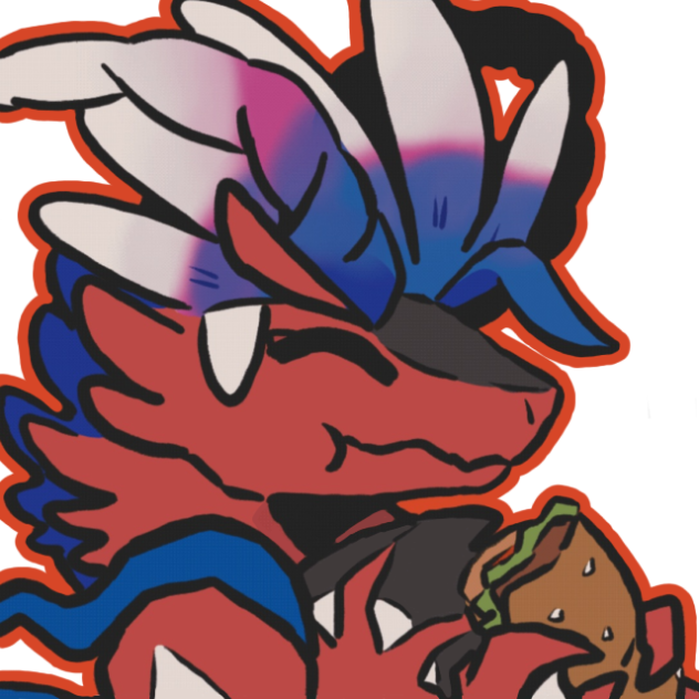 Koraidon eating sandwich