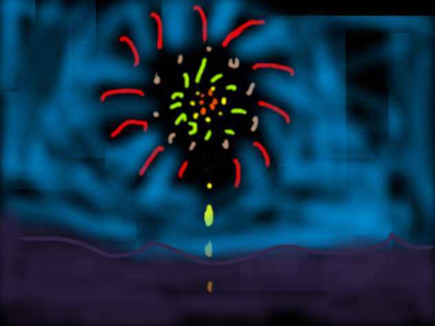 夜の花火