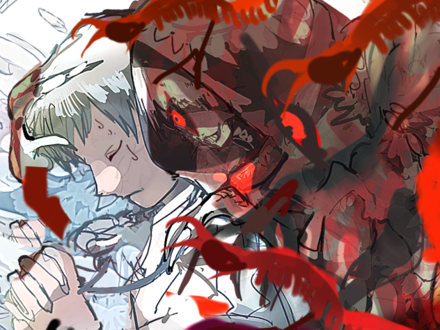 「ソﾊﾞニいﾙヨ…？」