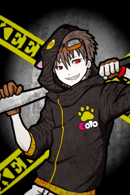 左手には金属バット