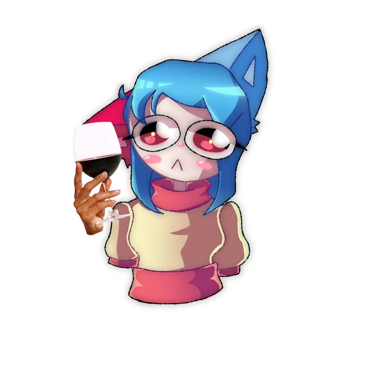 Clowny with a glass uwu - ibisPaint