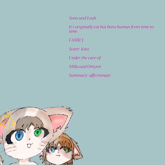 characteristics of ✨Yono✨ (and Leah too