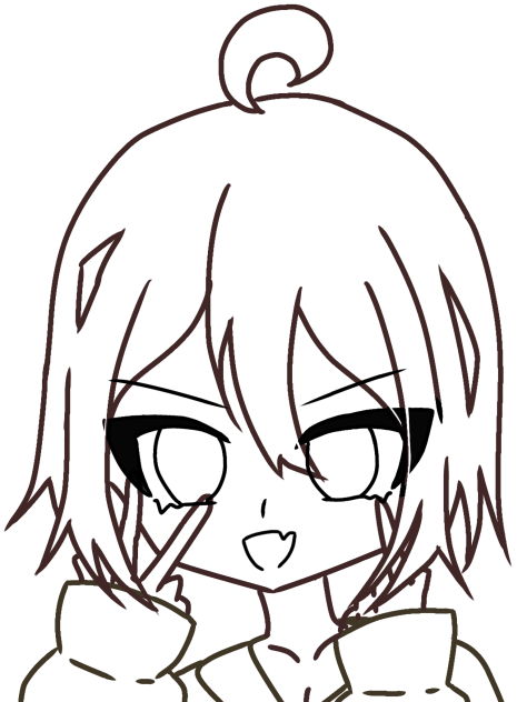 モモンガちゃんの線画