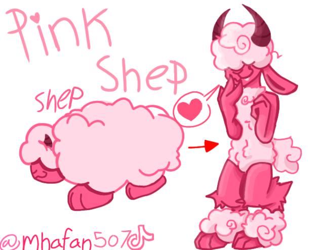 Pink sheep oc thing 💝🐑🐑