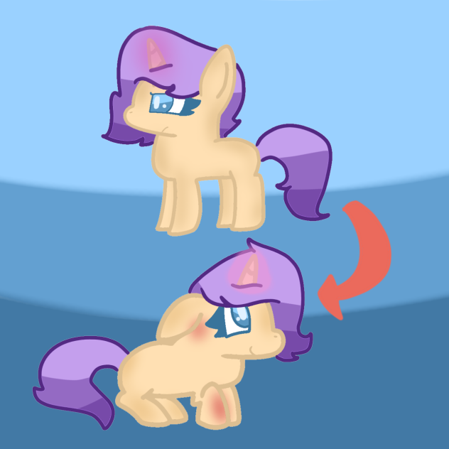 Filly Unicorn trying to use her magic.