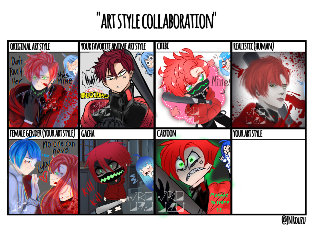 Rouzu's art style collab