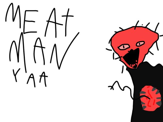 my bad drawing of meat man - ibisPaint