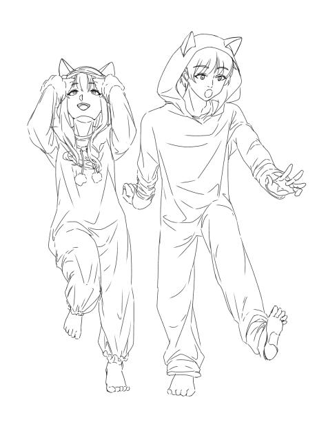 Blaire and Blaze(Lineart 2 pt.2, ver.2 )