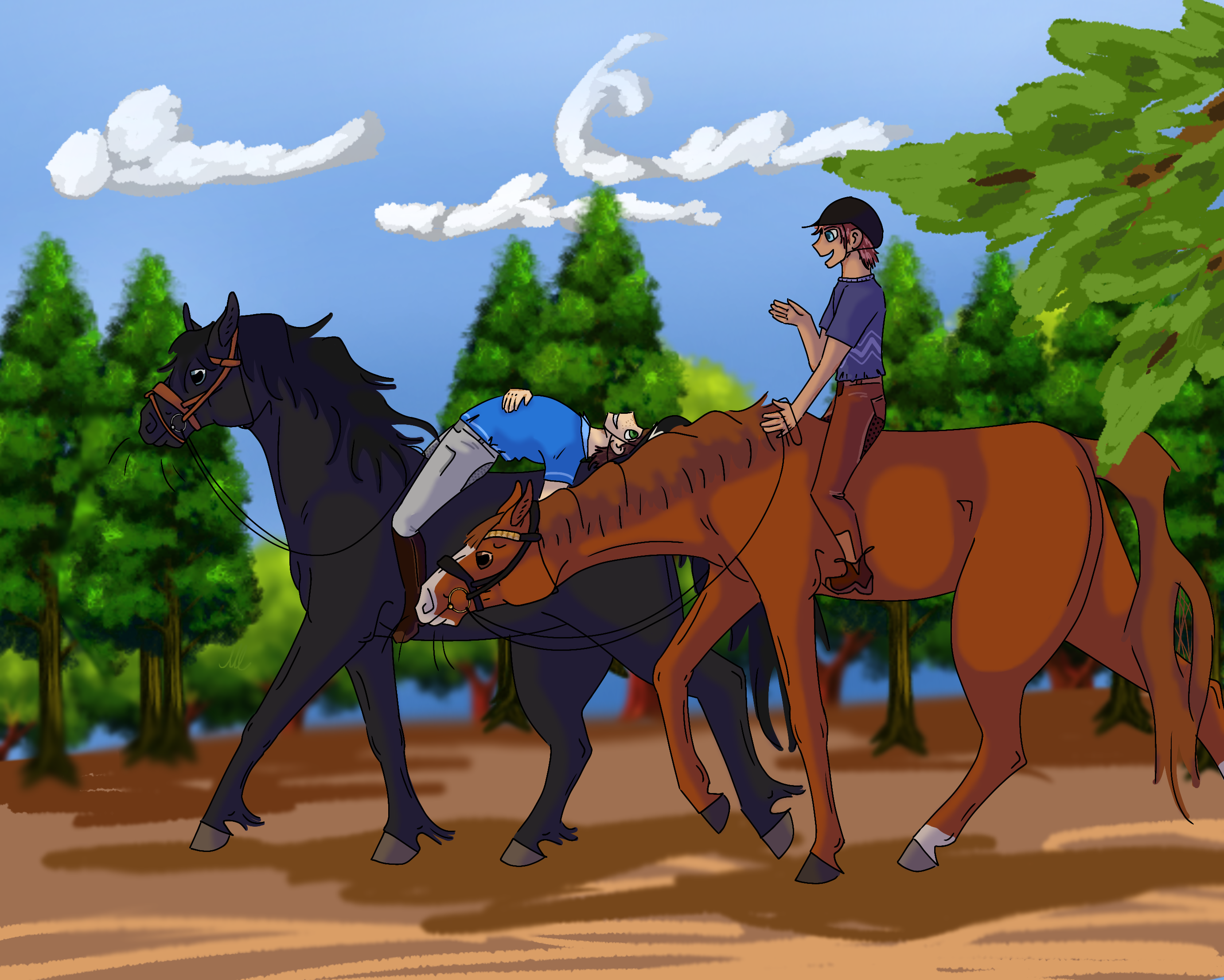 a walk in the forest - ibisPaint
