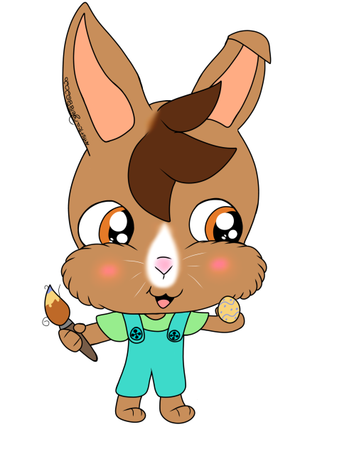 Brown Easter Bunny Boy - Speedpaint
